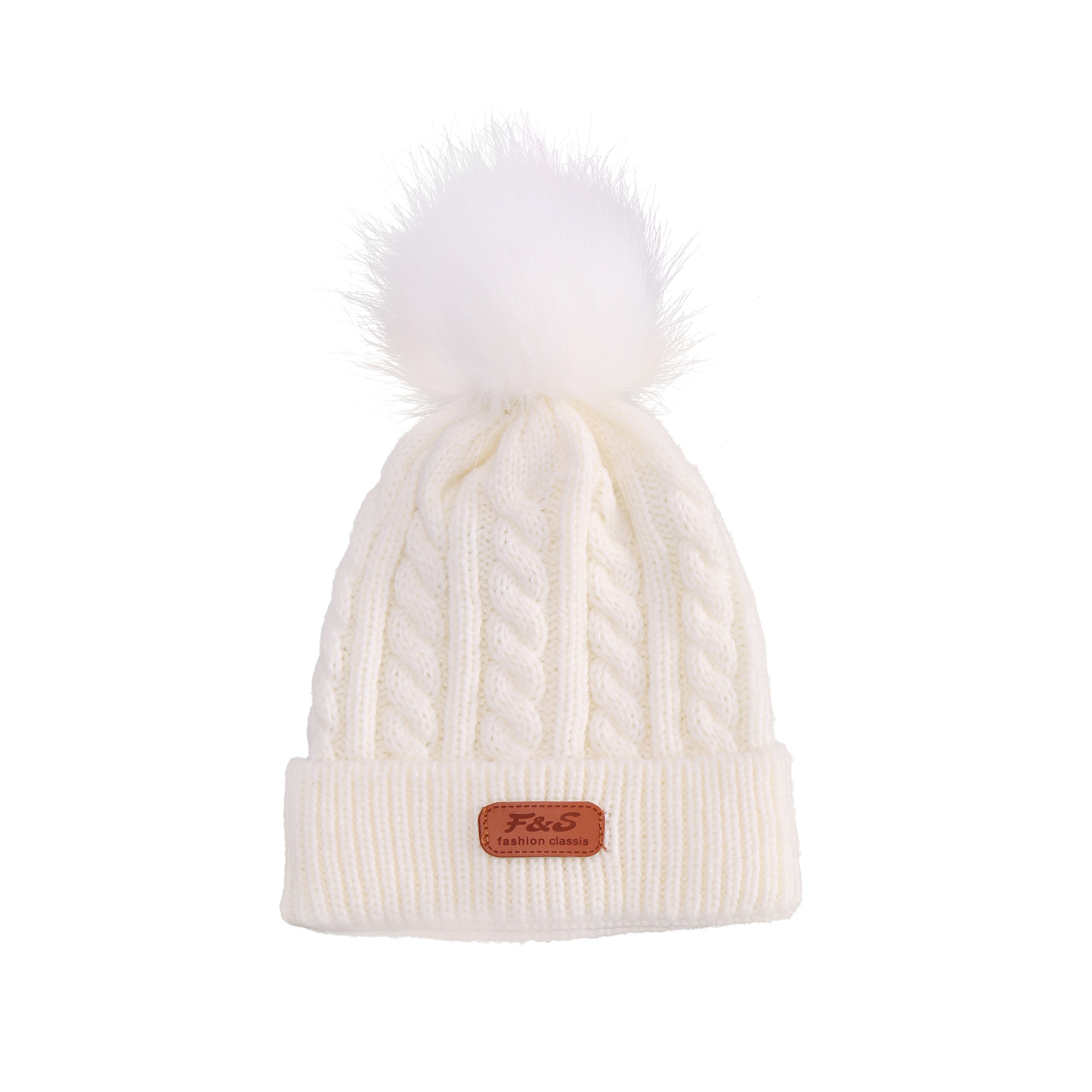 Winter Baby Knit Hat Beanies Unisex Children Wool Knitting Crochet Cap Head Warm Pompom Caps Outdoor Ski Hats M4203