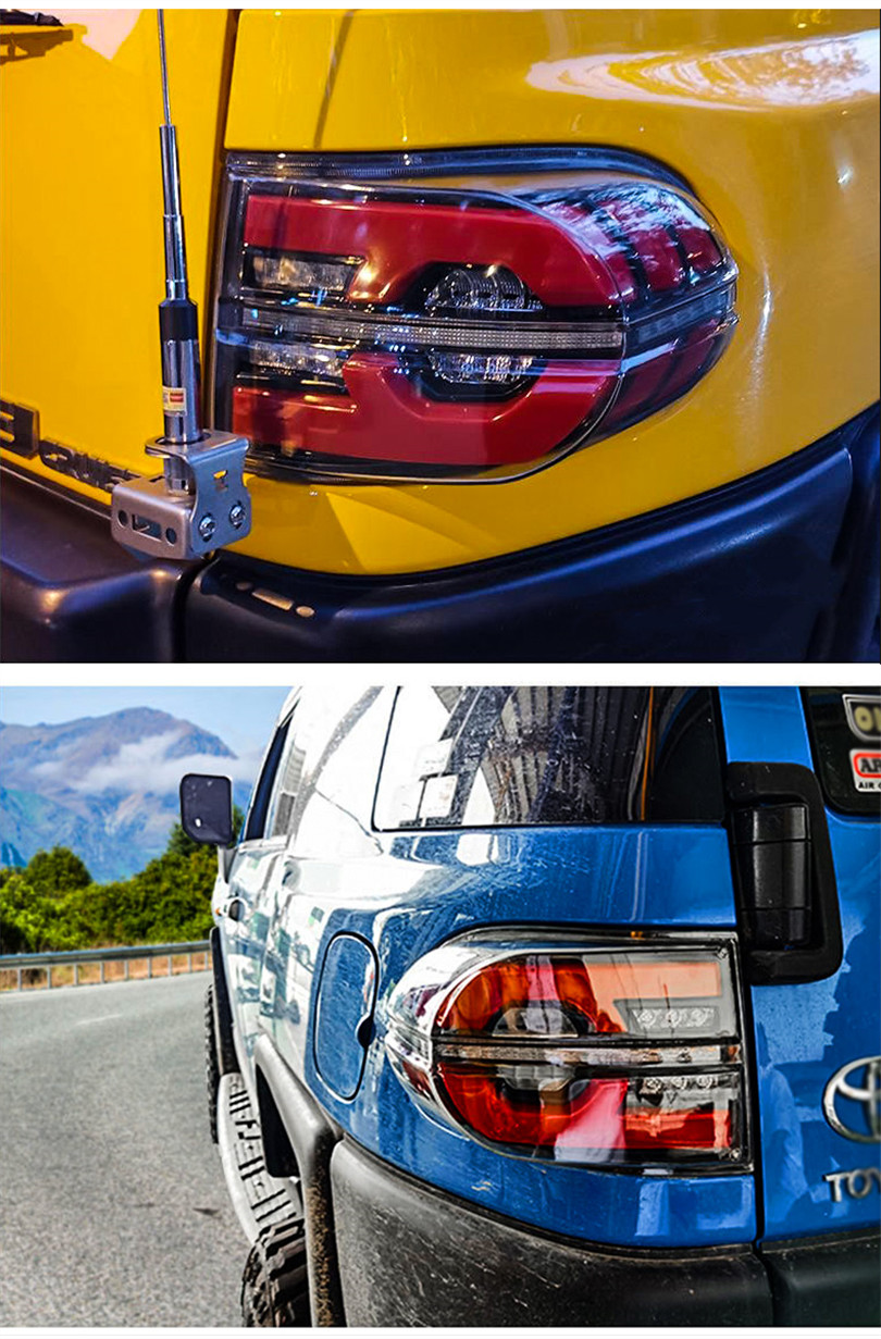 Car Rear Lamp Upgrade for Toyota FJ Cruiser LED Tail Light 20 07-20 20 Taillights LED Dynamic Turn Signal Brake Fog Lights