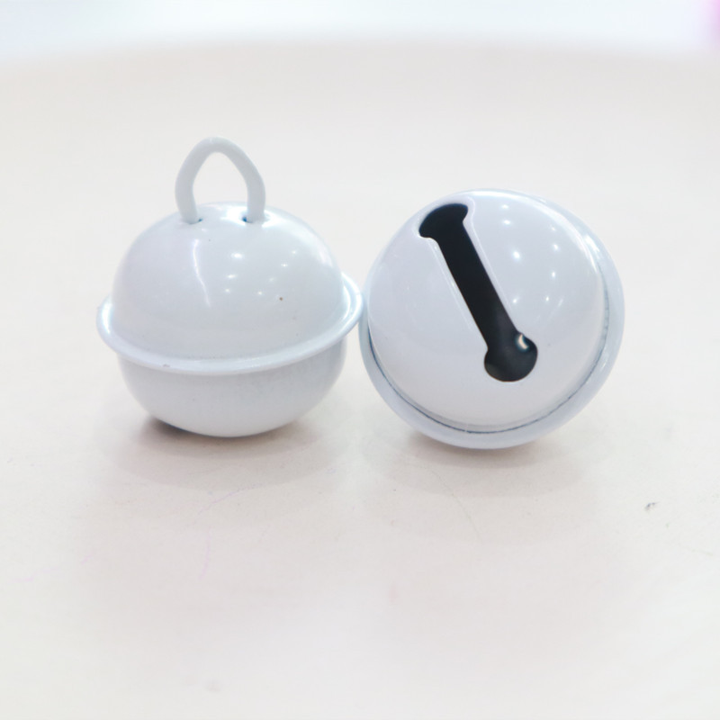 22mm Colorful Charms Christmas Bells Beads Jingle Bells Party Xmas Tree Decoration Pendants DIY Crafts Handmade Jewelry Decor Metal Ring Keychain Acce