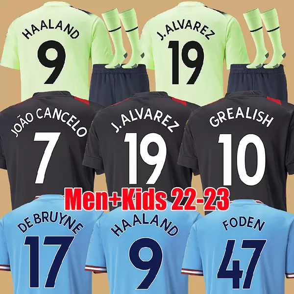 22 23 HAALAND ALVAREZ soccer kids jerseys 2022 2023 GREALISH FODEN STERLING MANs cities football shirt DE BRUYNE GESUS BERNARDO MAHREZ RODRIGO men kids kits, Third kids7
22 23 HAALAND ALVAREZ soccer kids jerseys 2022 2023 GREALISH FODEN STERLING MANs cities football shirt DE BRUYNE GESUS BERNARDO MAHREZ RODRIGO men kids kits, Third kids7