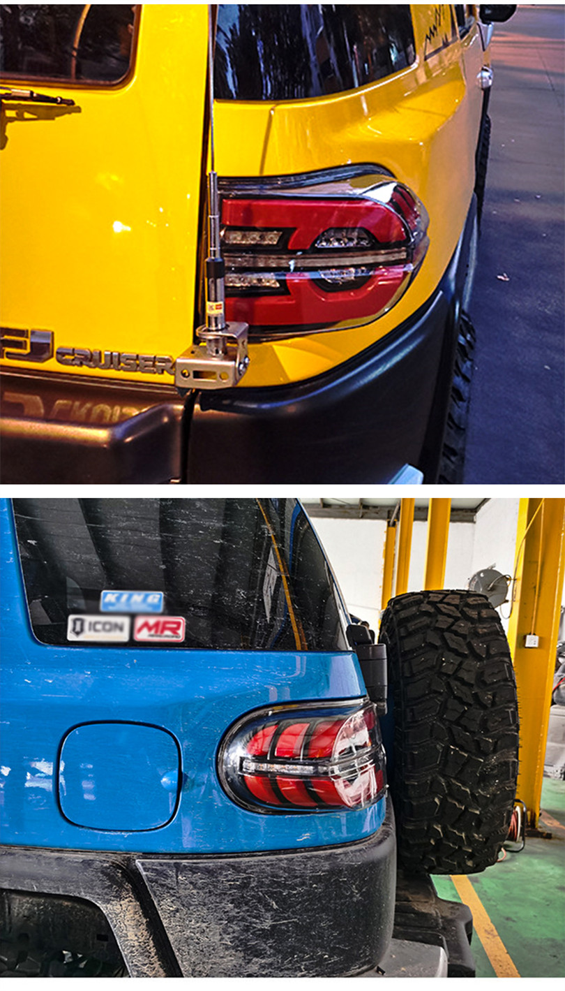 Car Rear Lamp Upgrade for Toyota FJ Cruiser LED Tail Light 20 07-20 20 Taillights LED Dynamic Turn Signal Brake Fog Lights