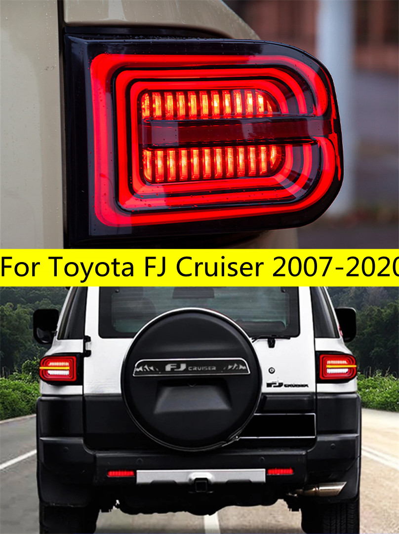 Auto Tuning Taillights for Toyota FJ Cruiser 20 07-20 20 Rear Lamp LED Turn Signal Lights Reversing Brake Fog Taillight Assembly