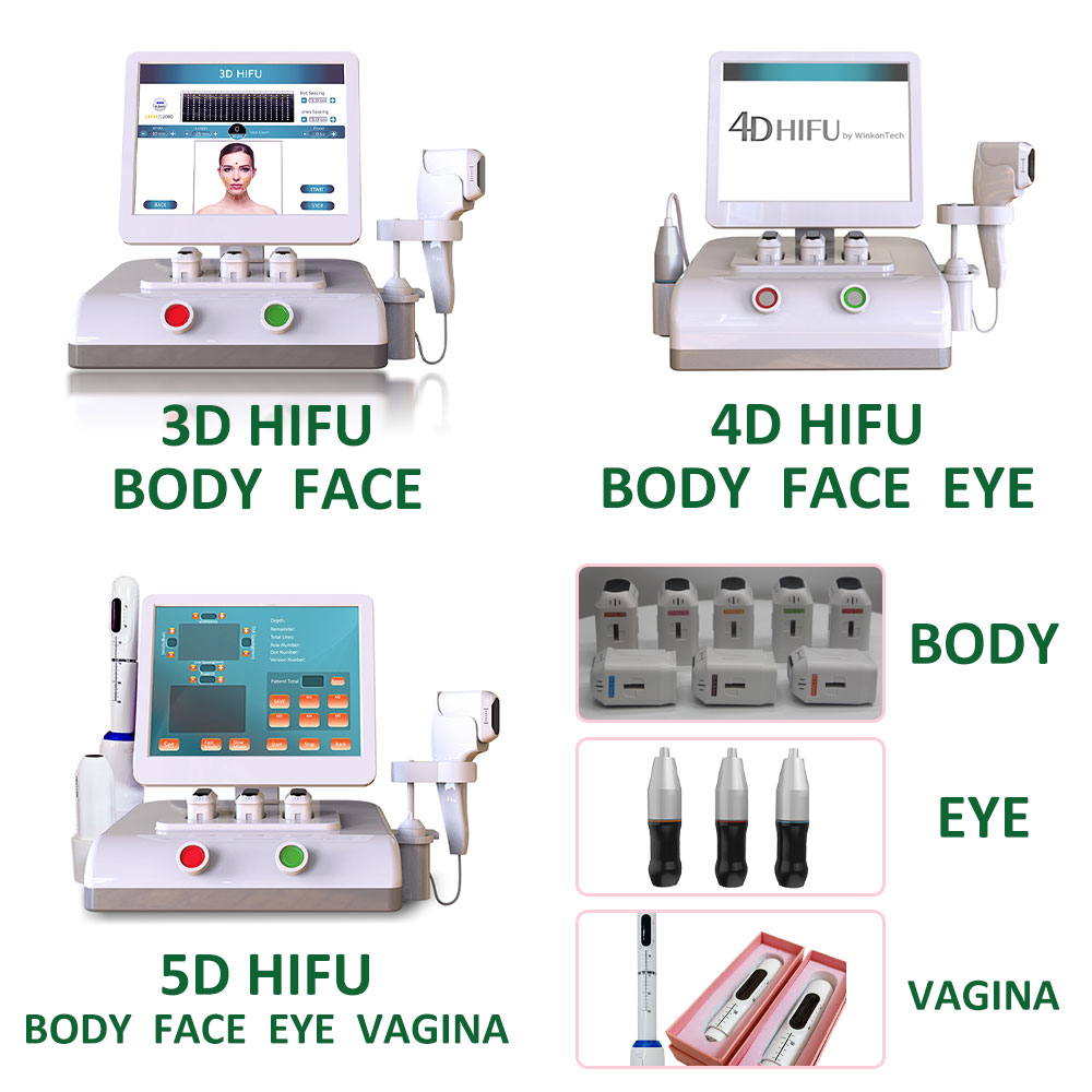 3D 4D 5D HIFU Machine Other Beauty Equipment Body Face Lifting and vmax HIFU 3 in 1 portable vaginal tightening rejuvenation