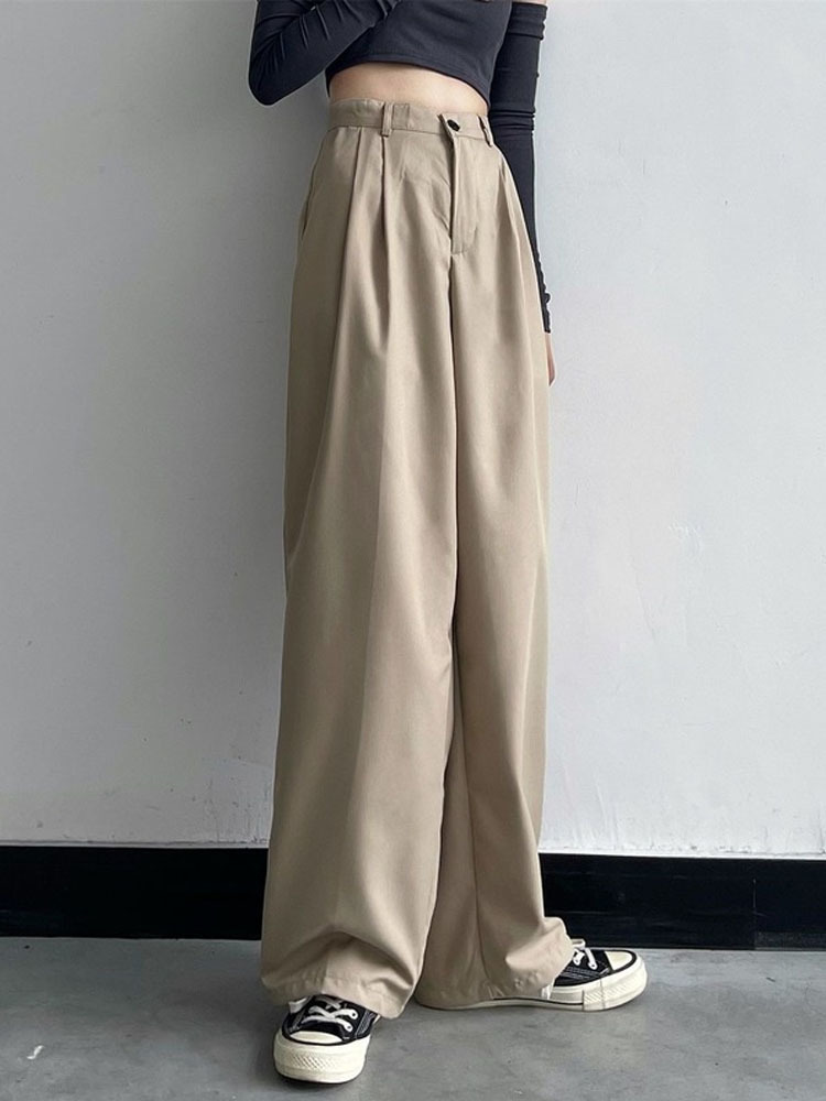 Women's Pants Capris HOUZHOU Vintage Baggy Women Loose Streetwear High Waist Trousers Casual Famale Korean Fashion Basic Hippie Harajuku 220922