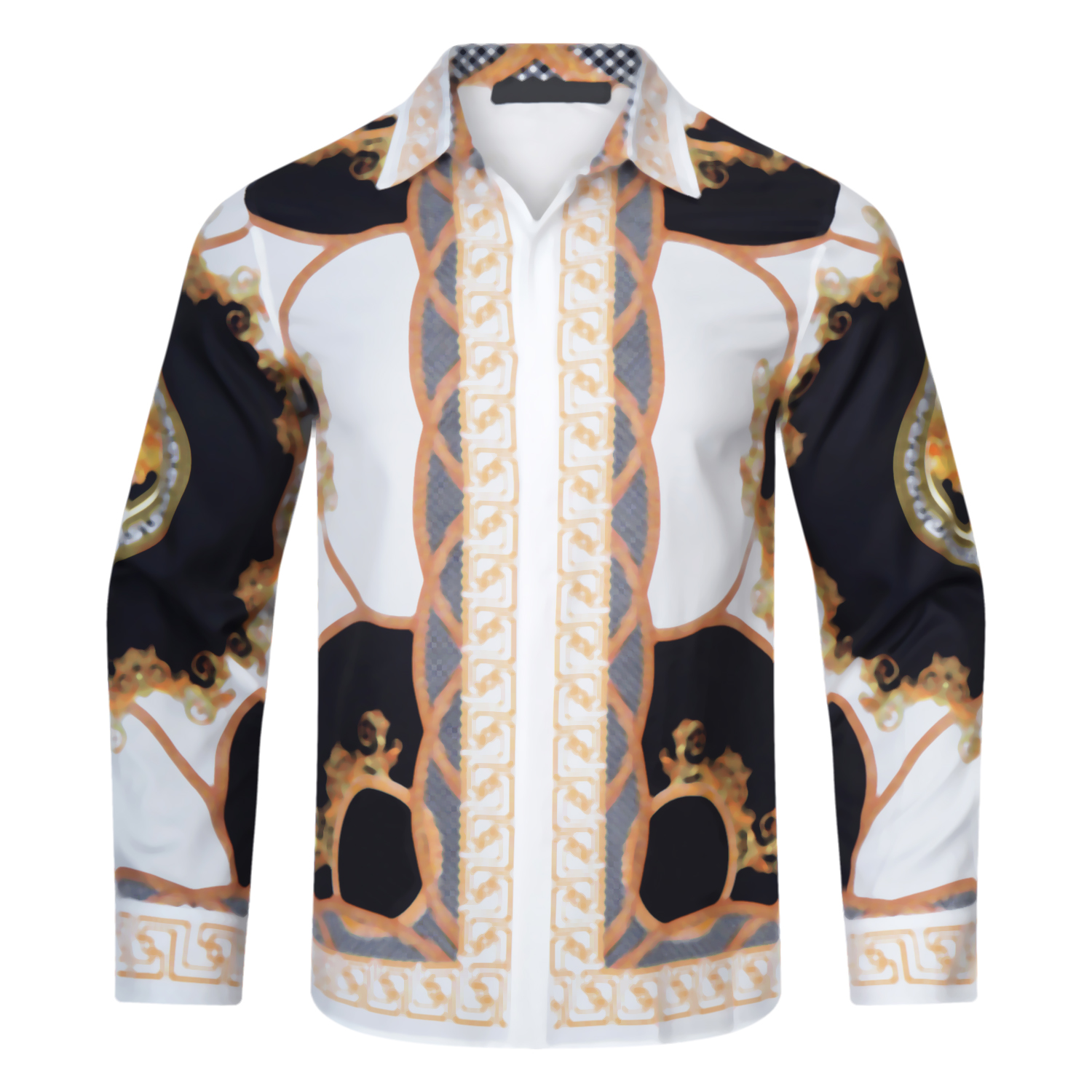 Men Casual Shirts Fashion Hawaii Beach Designer Letter Printed Long Sleeved Dress Shirts