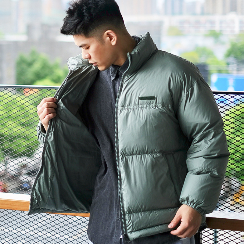Mens Down Parkas Short Style Men Solid Color Stand Collar Winter Warm Loose Classic Puffer Coats Thickening Outerwear Casual Harajuku Chic 220923