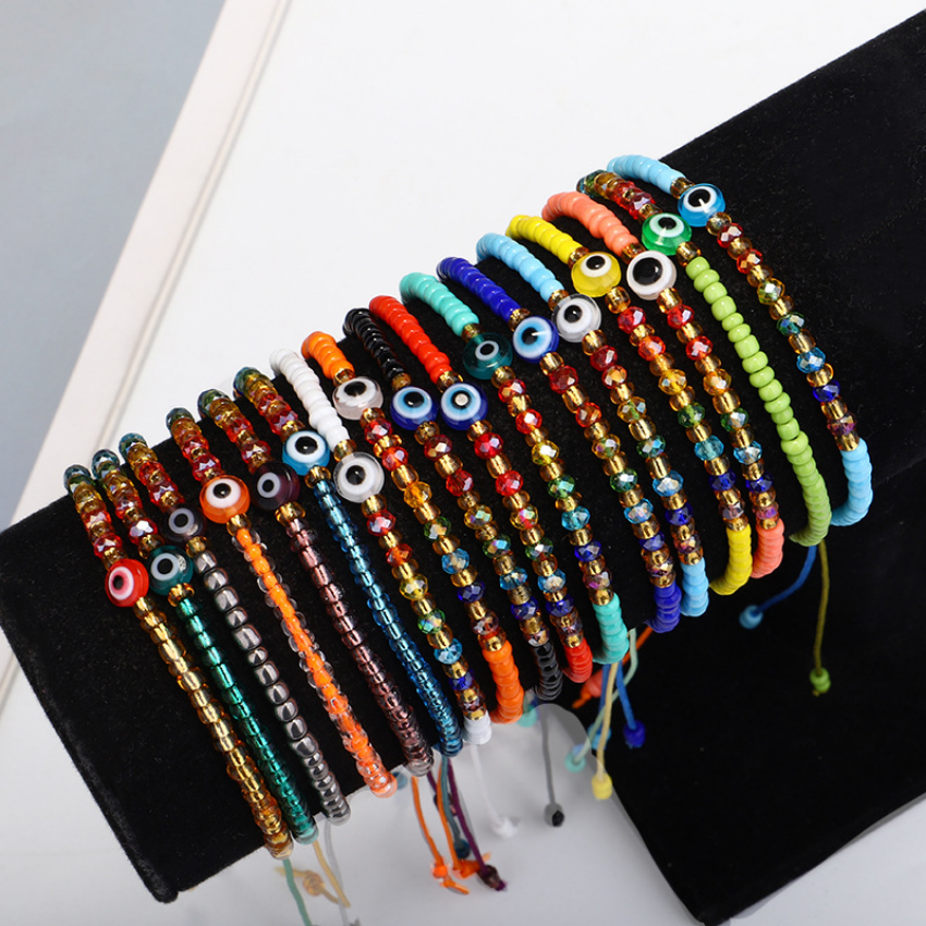 Blue Eye Strand Rice Beaded Braided Bracelet Crystal Beads Bracelets for Women Girls Friendship Jewelry
Blue Eye Strand Rice Beaded Braided Bracelet Crystal Beads Bracelets for Women Girls Friendship Jewelry