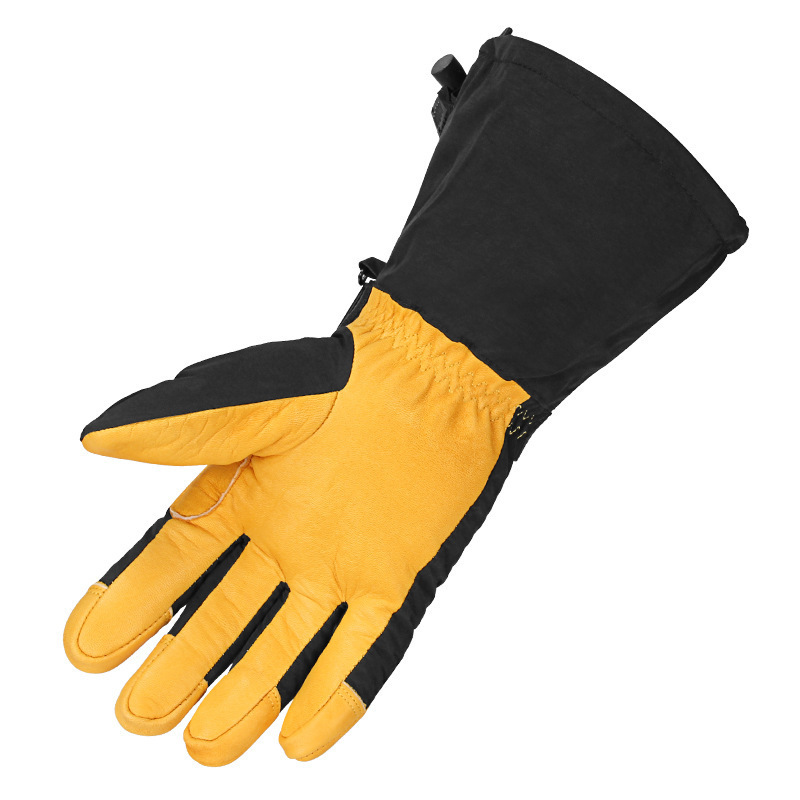 Ski Gloves Winter Cowhide Mittens Men Women Ski Motorcycle Riding Gloves Mountain Bike Cycling Glove Windproof Waterproof Outdoor Sports 220922