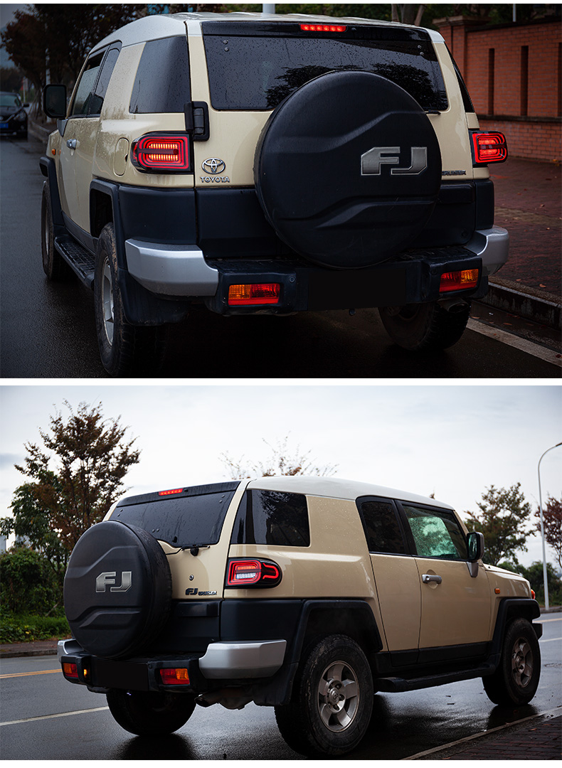 Auto Tuning Taillights for Toyota FJ Cruiser 20 07-20 20 Rear Lamp LED Turn Signal Lights Reversing Brake Fog Taillight Assembly