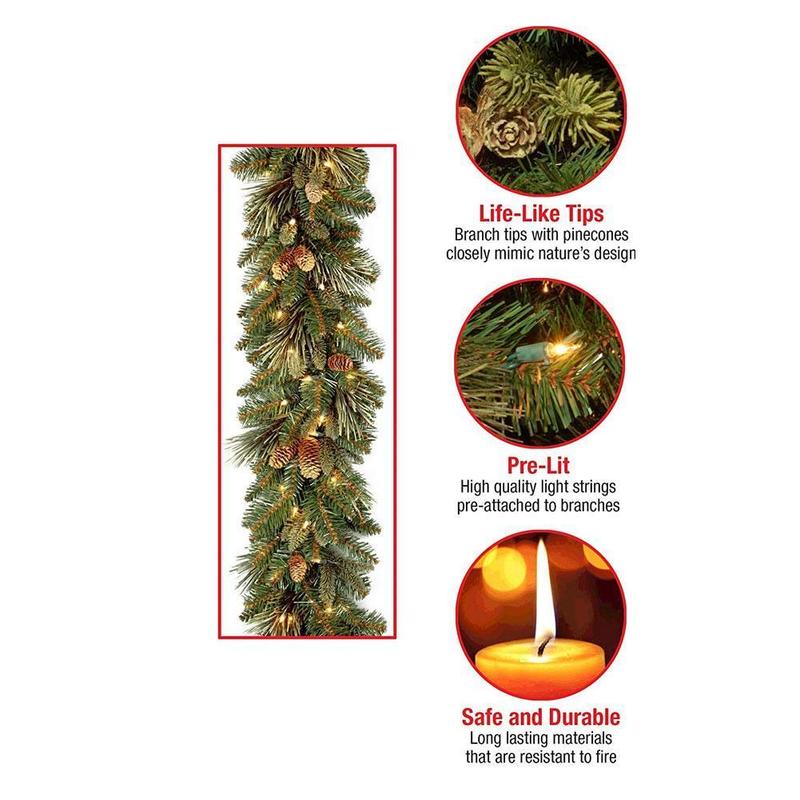 Christmas Decorations 2.7M LED Rattan Wreath Garland Light Flower Strip Ornament Decorative Door Tree Home 220922