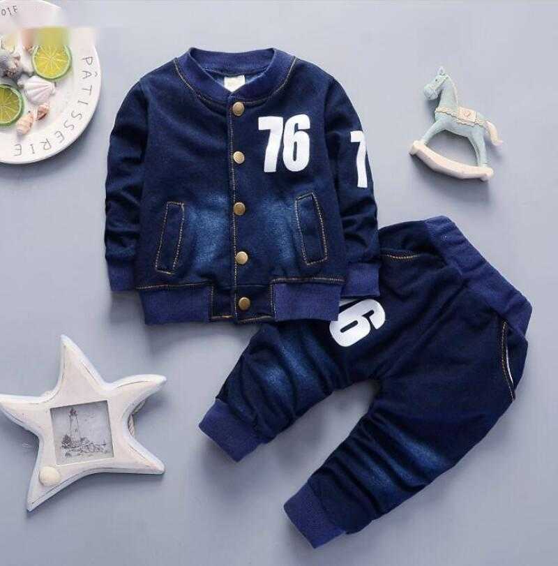 Baby Boys Clothes Sets Autumn Spring Infant Tracksuits Toddler Cotton denim set Outfits for Newborn Boys Clothes Suits