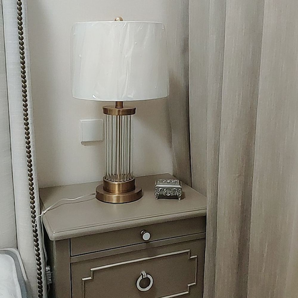 Table Modern Lamps Bedroom Beside Decoration Creative Glass Sticks Stylish Polished Chrome Bar Counter Study Room Desk Lights