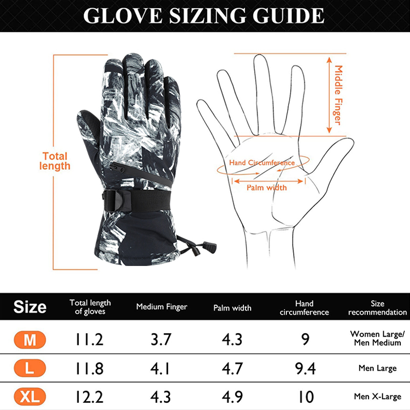 Ski Gloves Men Women Ultralight Waterproof Winter Warm Snowboard Motorcycle Riding Snow waterproof gloves 220922