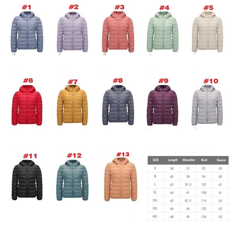 LM Women's Yoga Short Thin Down Jacket Outfit Solid Color Puffer Coat Sports Winter Outwear 15 Colors S-4XL