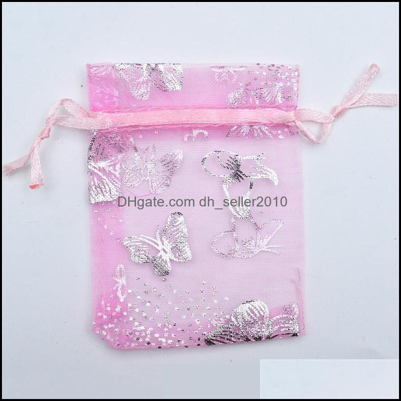 Jewelry Pouches Bags Butterfly Organza Pouches Jewelry Favor Bags Wedding Candy Party Packaging 2874 Q2 Drop Delivery 2021 Display Dh Dhgba