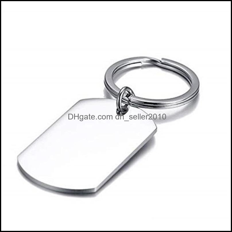 Charms 50X28Mm Stainless Steel Blank Dog Tag Engraving Charms Custom Personalized Pendant For Necklace Keychain Diy Making Jewelry Dr Dhvfq