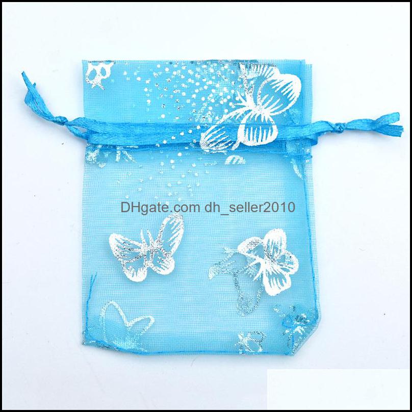 Jewelry Pouches Bags Butterfly Organza Pouches Jewelry Favor Bags Wedding Candy Party Packaging 2874 Q2 Drop Delivery 2021 Display Dh Dhgba
