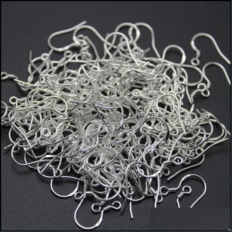 Clasps Hooks Wholesale 500Pcs/Lot Diy Jewelry Making Findings Earring Hook Coil Ear Wire Ball End 18Mm 15 W2 Drop Delivery 2021 Compo Dhwhf