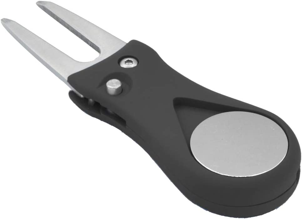 H9242 Golf Divot Repair Tool with Pop-up Button & Magnetic Ball Marker Pitch Mark 7 colors