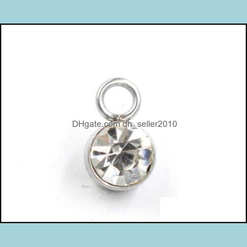 Charms 240Pcs/Lot Colorf 10X7Mm Birthstone Crystal Charms Floating For Handmade Birthday Jewelry Diy Bracelet And 126 W2 Drop Deliver Dh56Q