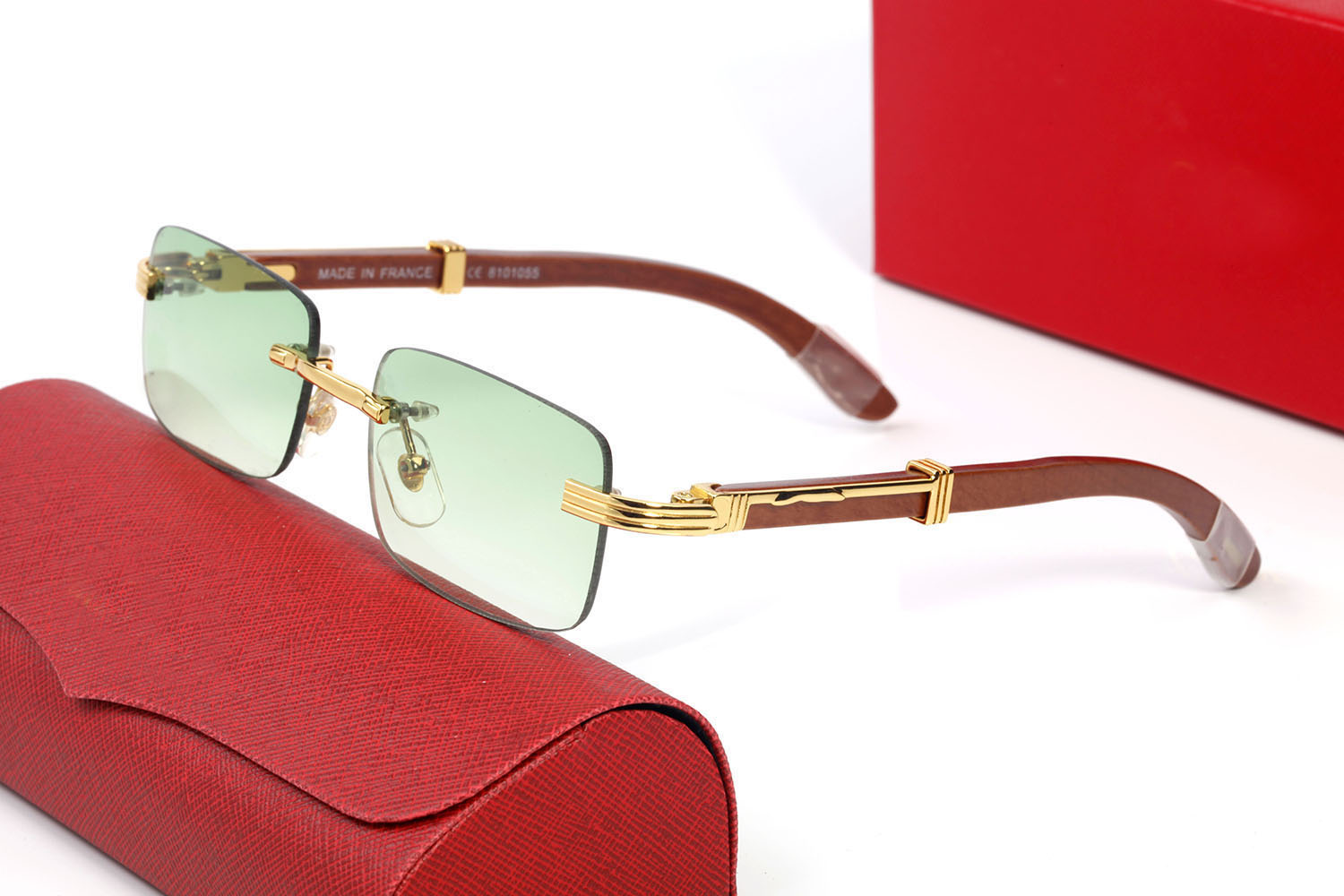 Luxury Mens Designer Sunglasses Lovers Unisex Buffalo Horn Glasses Shade Man Women Rimless Sun Glasses Silver Gold Metal Frame Carti Eyewear Eyeglasses Lunettes