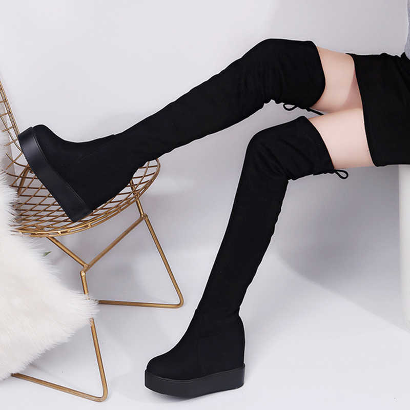 Boots 2019 Winter Women High Fashion Hidden Heel Woman Long Boot Warm Plush Thigh For Platform Shoes Y2209, Black
Boots 2019 Winter Women High Fashion Hidden Heel Woman Long Boot Warm Plush Thigh For Platform Shoes Y2209, Black