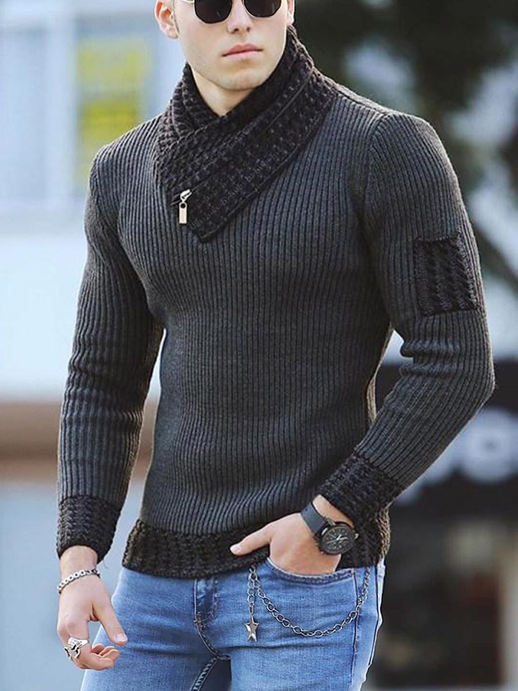 Mens Sweaters Fashion Autumn Men Casual Vintage Style Sweater Wool Turtleneck Oversize Winter Men Warm Scarf Collar Pullovers Sweaters 220923