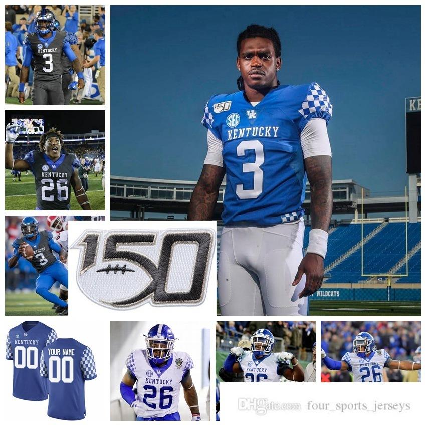 

NCAA Kentucky Wildcats College Football Jerseys 20 Kavosiey Smoke 85 Bryce Oliver 12 Chance Poore 22 Chris Oats Josh Allen Custom Stitched, Womens white
