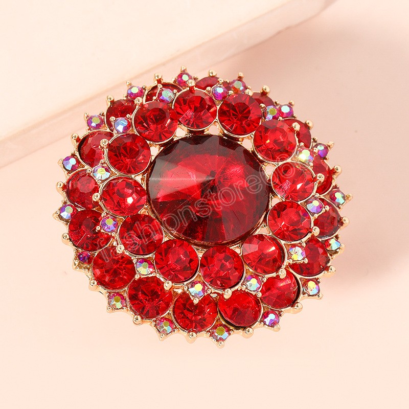 Boho Black Crystal Stone Ring Big Round Rings For Women Vintage Female Wedding Party Jewelry Birthday Gift