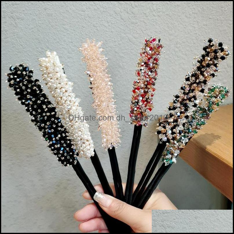 Hair Clips Barrettes Flower Meatball Head Hairpin Fluffy Simplicity Lazy Hairdresser Hair Clips Women Girl Rhinestone Hairwear Jewel Dhcw7