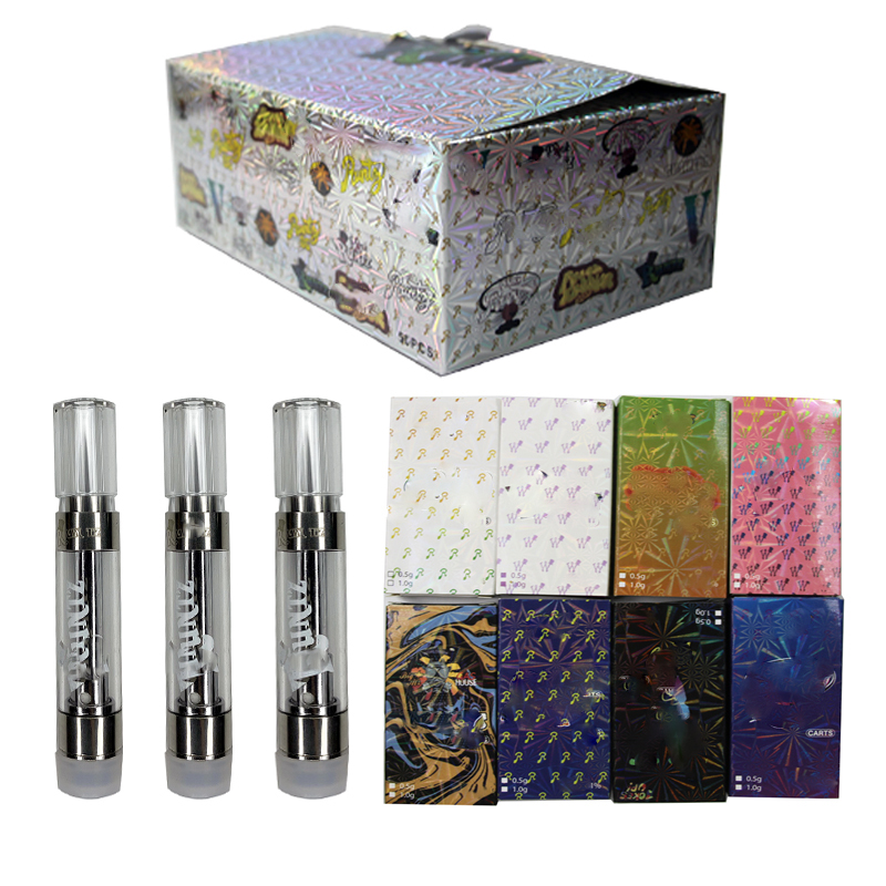 

Runtz Atomizers Packaging Empty Vape Cartridges 1ml 0.8ml Tank 4x1.8m hole Sze Cartridge ecig Ceramic Coil 510 Thread Vaporizer Carts Thick Oil E Cigarettes