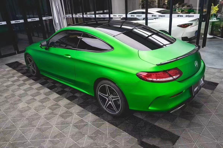 Premium Pearl Matte Metallic Kermit Green Vinyl Wrap Film Car Wrapping Foil with Air Channel Release Self Adhesive Decal