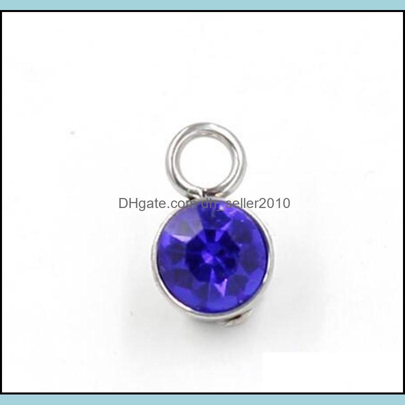 Charms 240Pcs/Lot Colorf 10X7Mm Birthstone Crystal Charms Floating For Handmade Birthday Jewelry Diy Bracelet And 126 W2 Drop Deliver Dh56Q