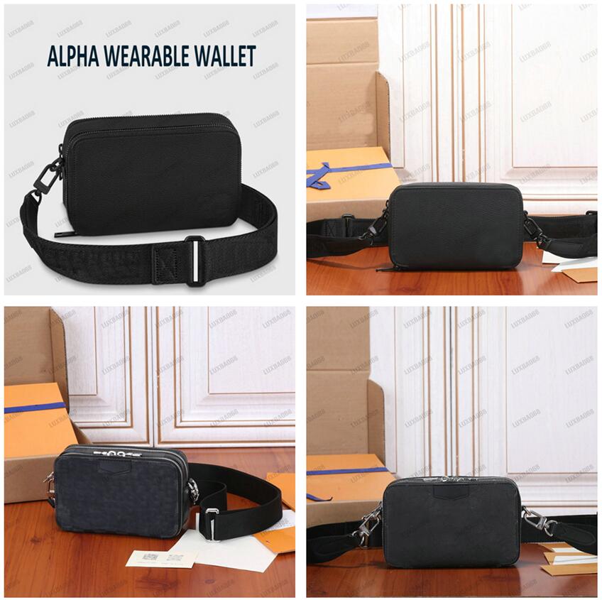 Shoulder Bags Alpha Wearable Wallet Shoulder Bag Monograms Grained Calf Black Leather Men Designer CorssBody Damier Graphite canvas Flap, 01
Shoulder Bags Alpha Wearable Wallet Shoulder Bag Monograms Grained Calf Black Leather Men Designer CorssBody Damier Graphite canvas Flap, 01