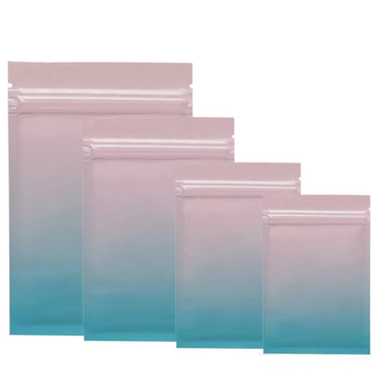 Matt Color Resealable Zip Mylar Bag Food Storage Aluminum Foil Bags plastic Smell Proof Pouch
