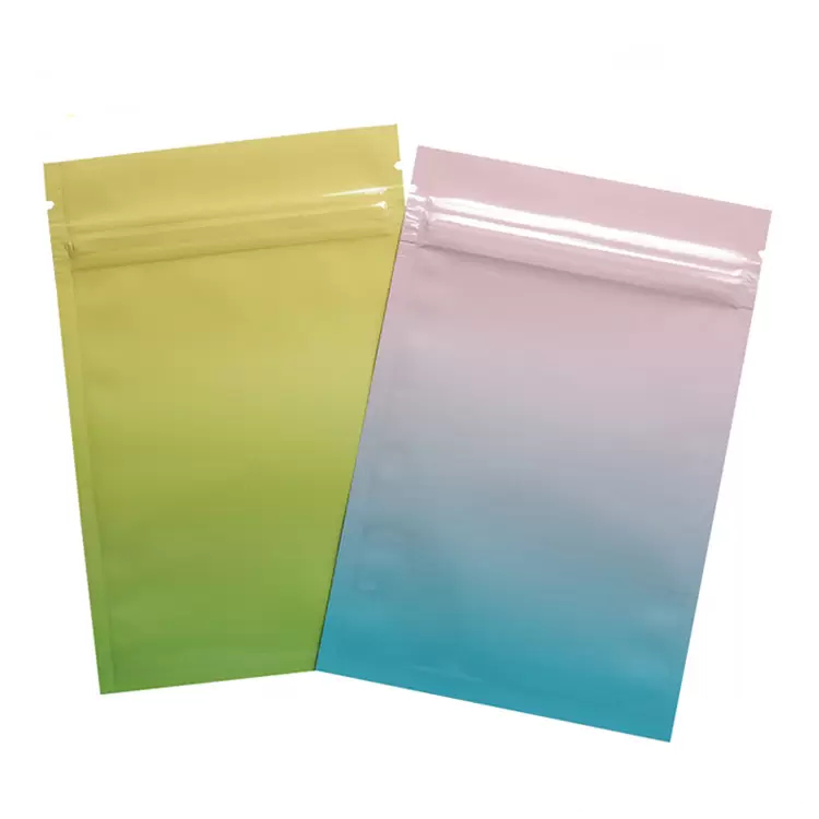 Matt Color Resealable Zip Mylar Bag Food Storage Aluminum Foil Bags plastic Smell Proof Pouch