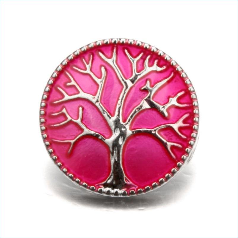 Clasps Hooks 18Mm Diy Clasps Tree Of Life Bracelets Necklace Snap Buttons Fashion Jewelry Accessories Components 1 3Tz Q2 Drop Deliv Dh8Ah