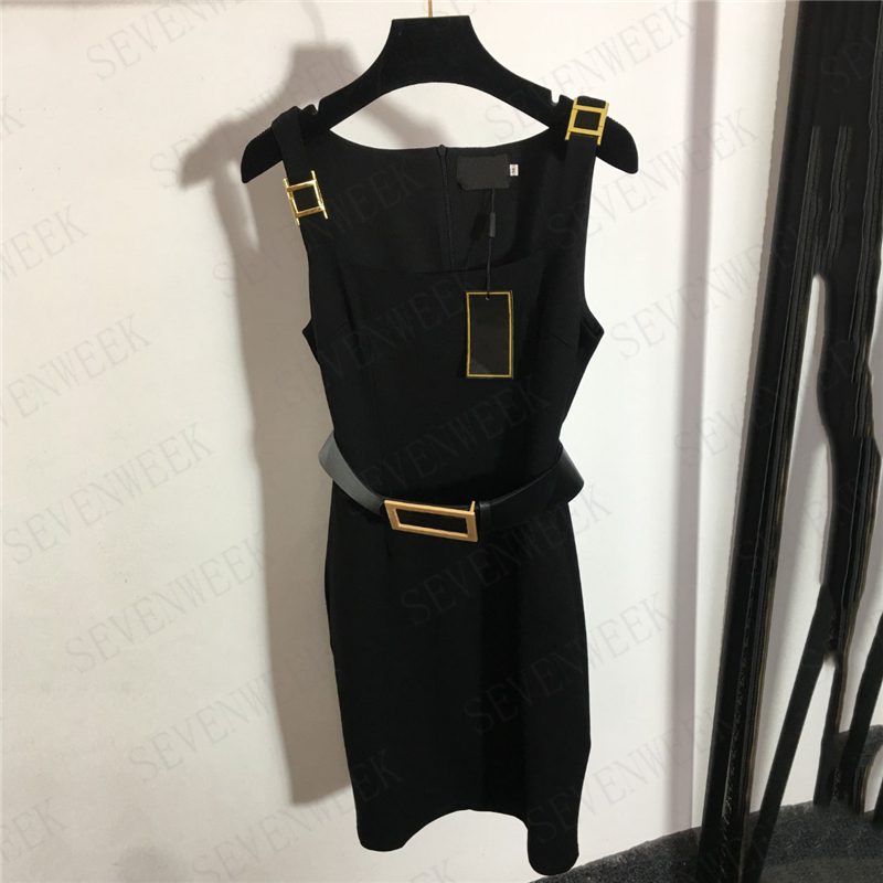 Fashion Sleeveless Vest Dresses With Letter Belt Womens Luxury Party Sling Skirt Designer Brand Ladies Dress Clothing, Black
Fashion Sleeveless Vest Dresses With Letter Belt Womens Luxury Party Sling Skirt Designer Brand Ladies Dress Clothing, Black