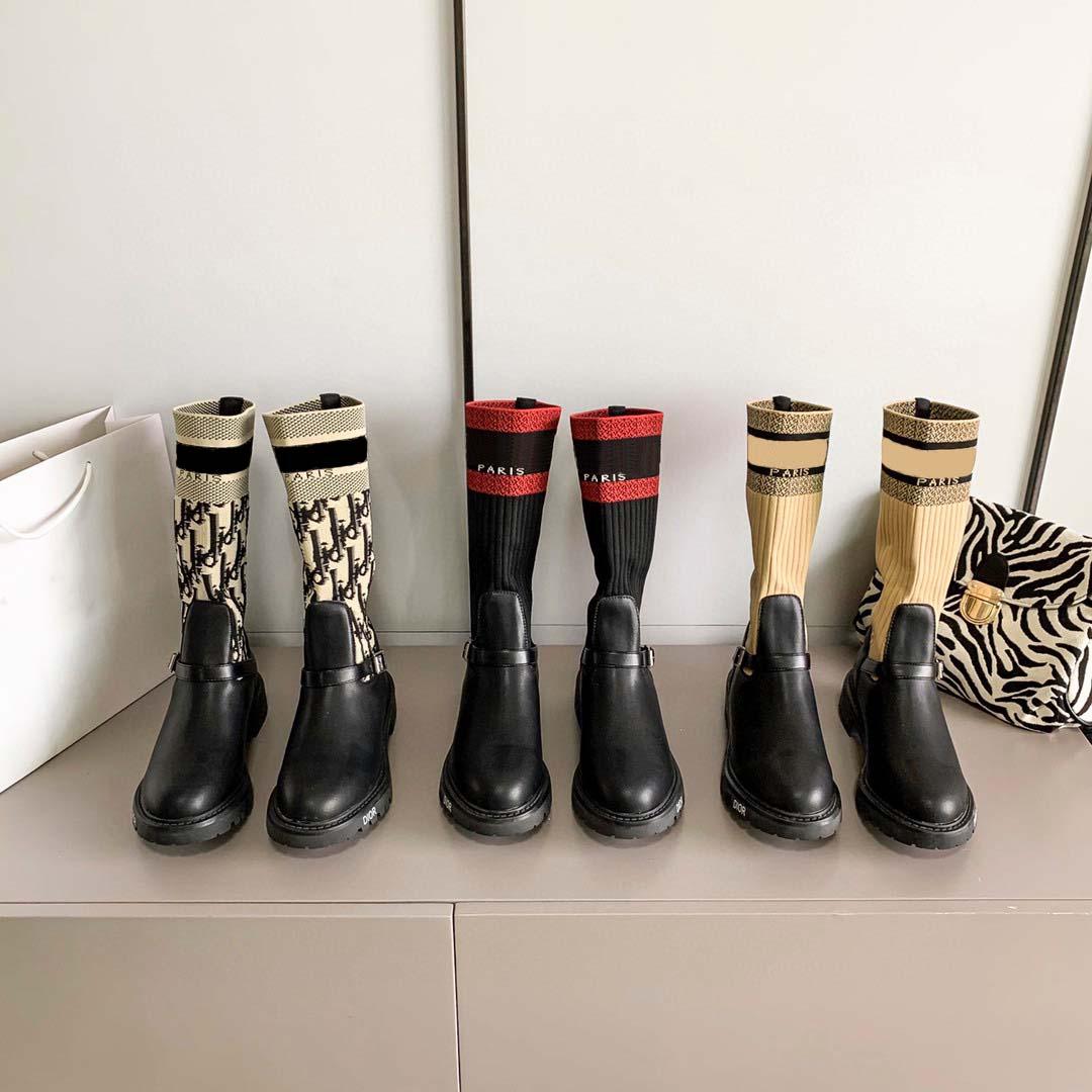 Designer Women Boots Letter Knitted Fashion Outdoor Socks Half Shoe Over-the-knee Boot Luxury Brand Sexy Knee-length Boots Ladies Flat Canvas Shoes Size 35-41
Designer Women Boots Letter Knitted Fashion Outdoor Socks Half Shoe Over-the-knee Boot Luxury Brand Sexy Knee-length Boots Ladies Flat Canvas Shoes Size 35-41