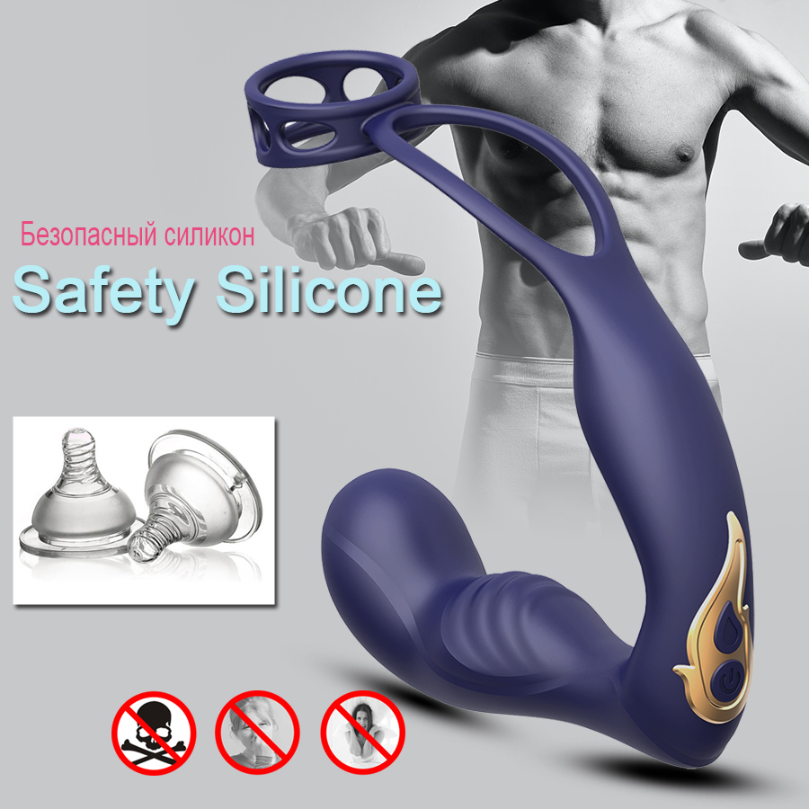 Anal Toys Male Prostate Massage Remote Dual motor Vibrator Delay Ejaculation Cock Ring Testis Stimulate Anus Butt Adult Sex 220923