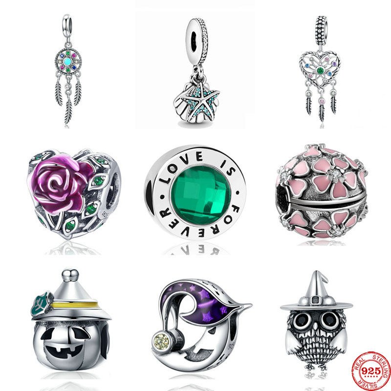 925 Silver Fit Pandora Charm 925 Bracelet New blue green dreamcatcher owl starfish diy charms set Pendant DIY Fine Beads Jewelry
925 Silver Fit Pandora Charm 925 Bracelet New blue green dreamcatcher owl starfish diy charms set Pendant DIY Fine Beads Jewelry