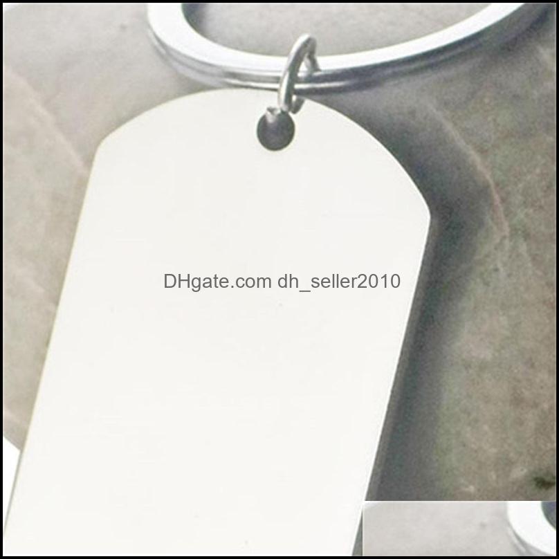 Charms 50X28Mm Stainless Steel Blank Dog Tag Engraving Charms Custom Personalized Pendant For Necklace Keychain Diy Making Jewelry Dr Dhvfq