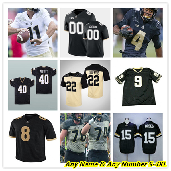Ncaa College Purdue Boilermakers Football Jerseys Aidan O'Connell Devin Mockobee Charlie Jones Sanoussi Kane Tyrone Tracy Payne Durham Dylan Downing TJ Sheffield
