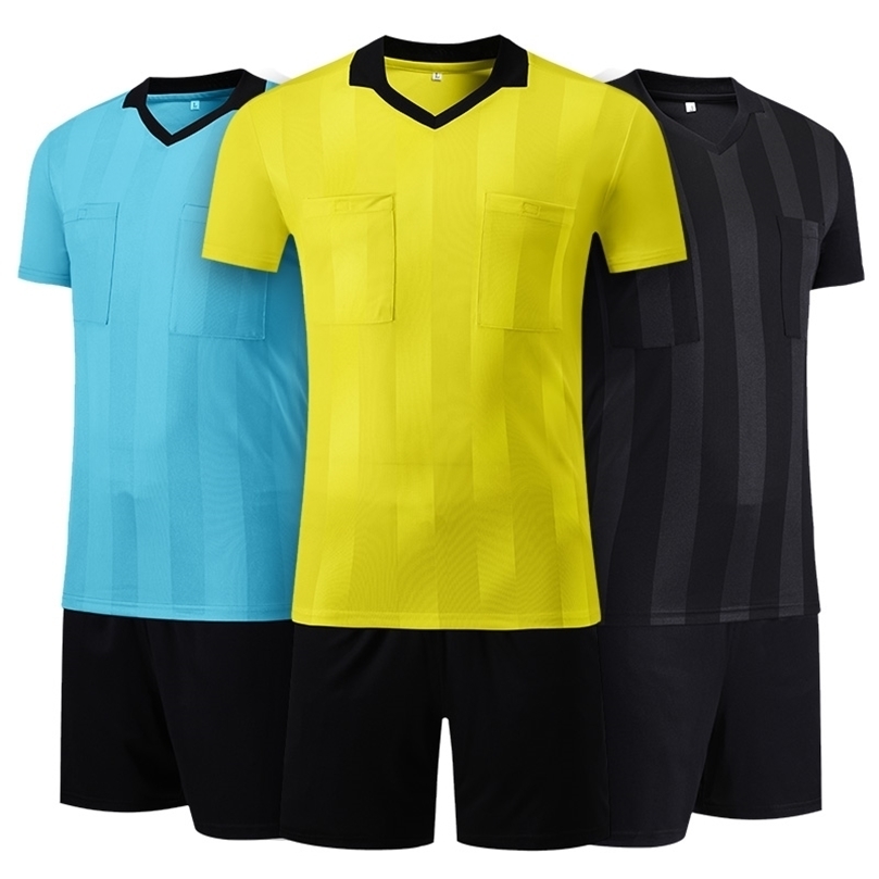 Running Sets designs referee soccer jersey football shirt judge uniform breathable sets uniforms 220923, Black
Running Sets designs referee soccer jersey football shirt judge uniform breathable sets uniforms 220923, Black