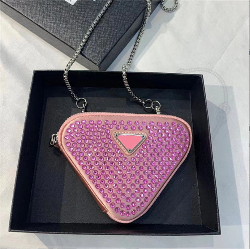 Shoulder Bags Pbag triangle logo Diamonds Mini Coin Purse Women Designer Handbags 7 Colors Crossbody Bags Shoppers Tote Bag Vintage Messenger Purses, Purple
Shoulder Bags Pbag triangle logo Diamonds Mini Coin Purse Women Designer Handbags 7 Colors Crossbody Bags Shoppers Tote Bag Vintage Messenger Purses, Purple