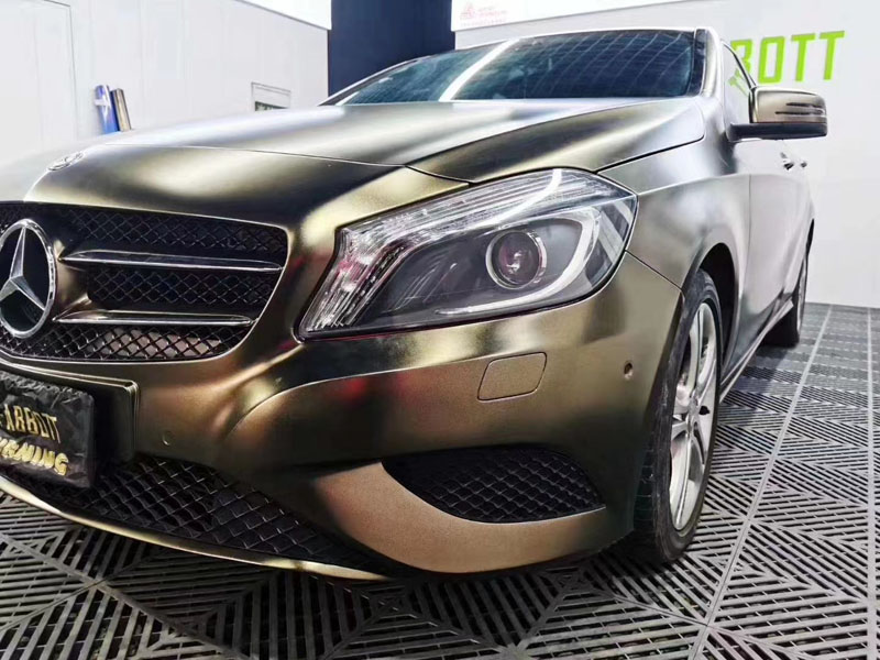 Premium Pearl Matte Metallic Bond Gold Vinyl Wrap Film Vehicle Car Wrapping Foil with Air Channel Release Adhesive Decal