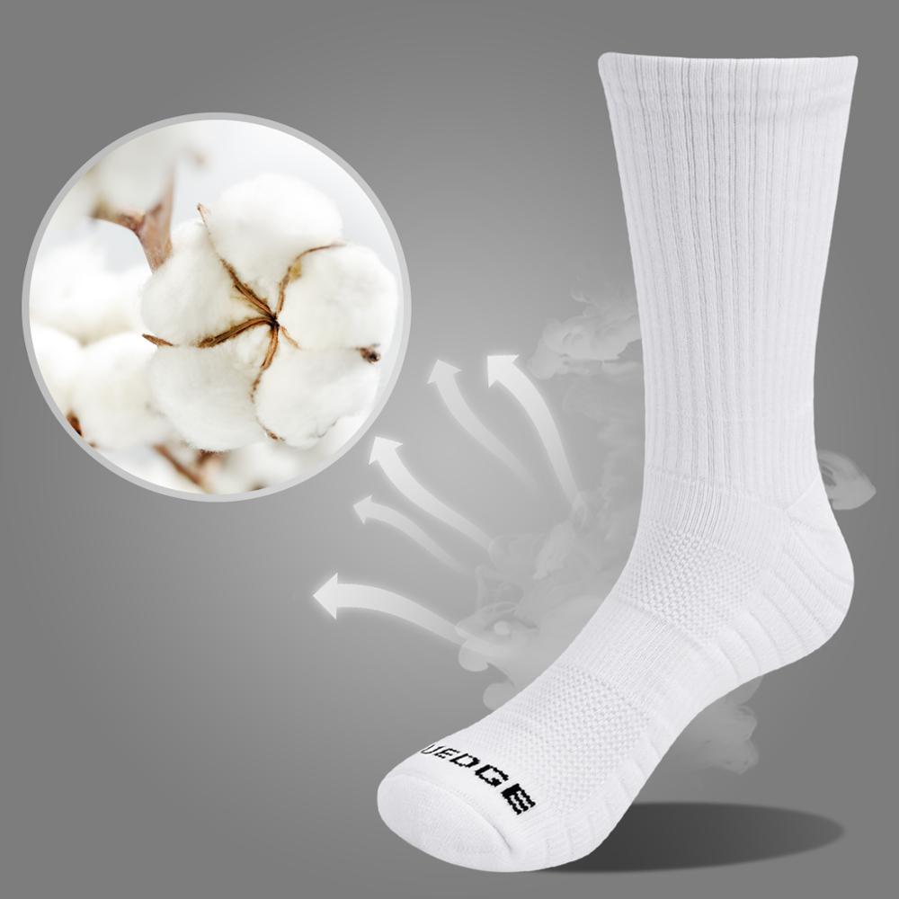 Men's Socks YUEDGE Men 5 Pairs Solid Color Breathable Comfortable Cotton Cushion Deodorant Crew Socks Work White Socks 220923