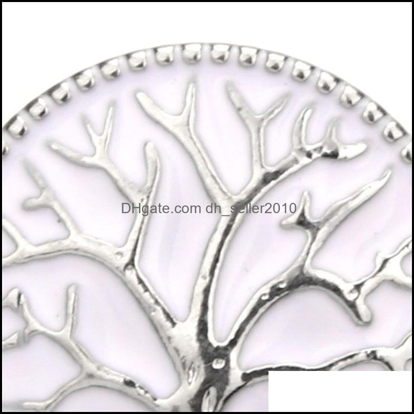 Clasps Hooks 18Mm Diy Clasps Tree Of Life Bracelets Necklace Snap Buttons Fashion Jewelry Accessories Components 1 3Tz Q2 Drop Deliv Dh8Ah