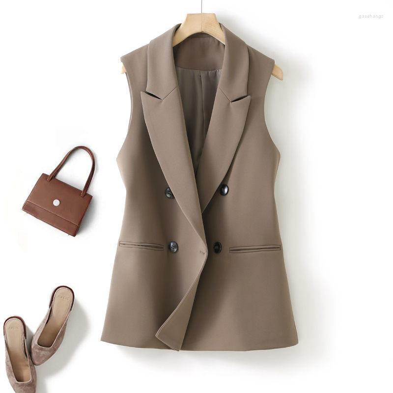 Women' Vests Women' Korean Brown Suit Vest Spring Autumn Mid-Length 2022 Loose Sleeveless Waistcoat Female Blazer Jacket Trend Zh1470
Women' Vests Women' Korean Brown Suit Vest Spring Autumn Mid-Length 2022 Loose Sleeveless Waistcoat Female Blazer Jacket Trend Zh1470