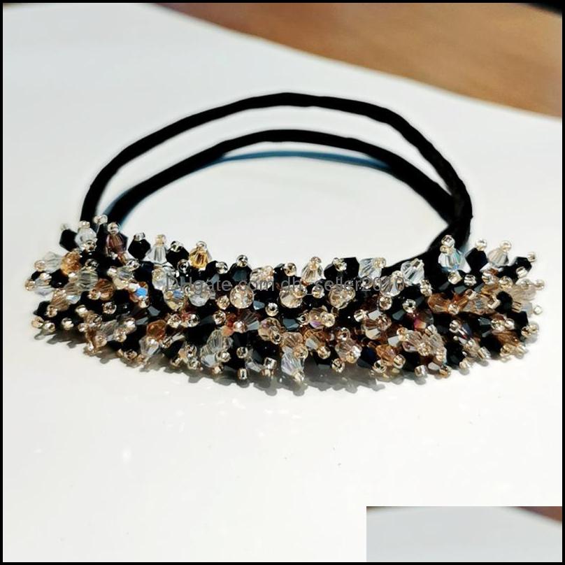 Hair Clips Barrettes Flower Meatball Head Hairpin Fluffy Simplicity Lazy Hairdresser Hair Clips Women Girl Rhinestone Hairwear Jewel Dhcw7